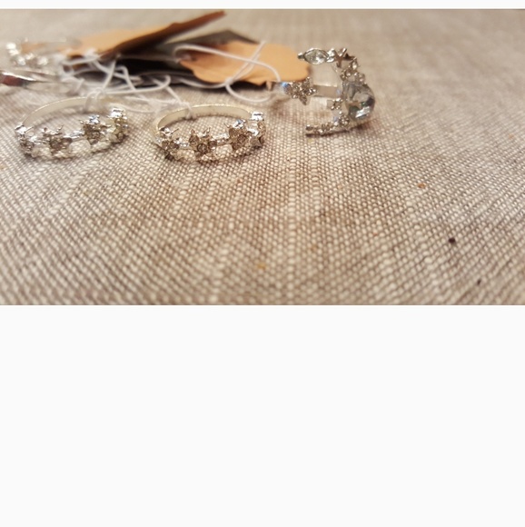 5 Boho chic crystal r6ing set - Picture 7 of 7